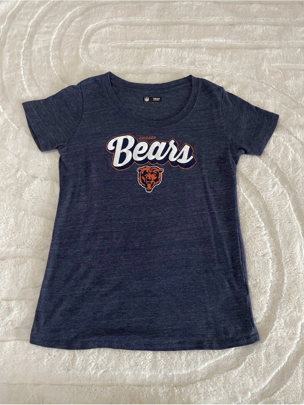 Team Apparel Navy and Orange Chicago Bears Kids Tee